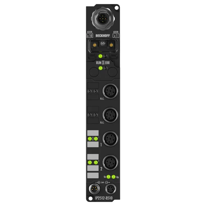 Beckhoff IP2512-B510 Fieldbus Box, 2-channel PWM output, CANopen, 24 V DC, 25 A, M12
