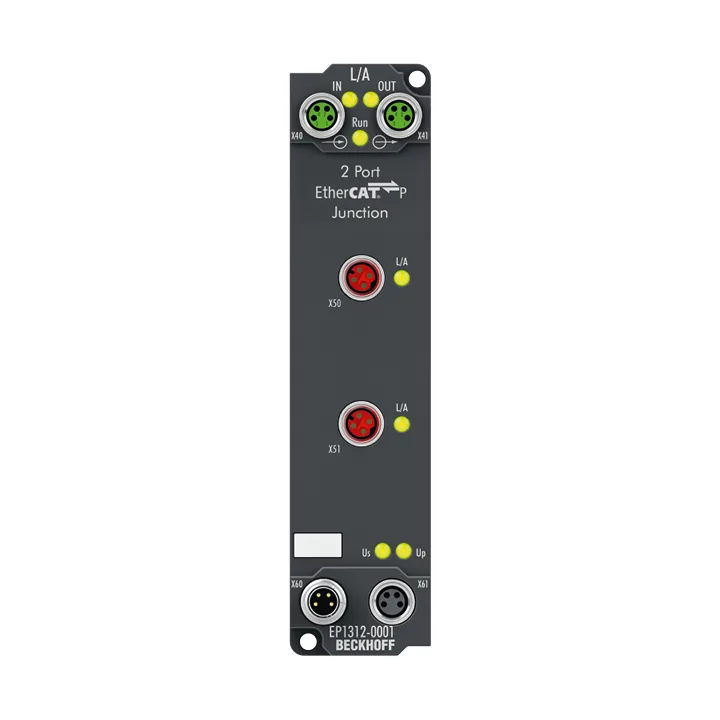 Beckhoff EP1312-0001 EtherCAT Box, 2-port junction, EtherCAT P, M8