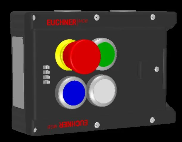 Euchner MGB-L1-ARA-AI9A1-M-117228 Locking module MGB-L1-ARA, (guard locking by spring force) with 3 pushbuttons, emergency stop