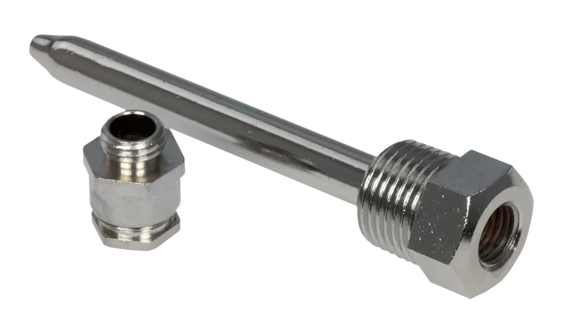 Alre TH-280 Immersion sleeve, 280mm, nickel-plated brass, inner x outer diameter 8x10mm