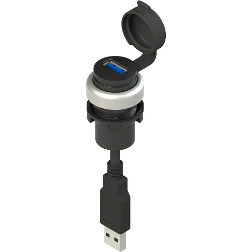 Pizzato E2 1USB9AN3 USB socket 30 EROUND series