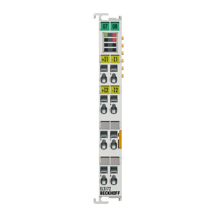 Beckhoff EL3172 EtherCAT Terminal, 2-channel analog input, multi-function, ±10 V, ±20 mA, 16 bit