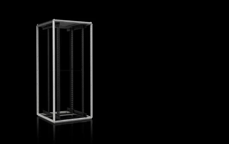 Rittal VX_IT 1182.095 VX IT Open, 19" profil rayları üstte ve altta derinlik çubuğuna vidalı, GYD: 800x2000x1000 mm, RAL 7035