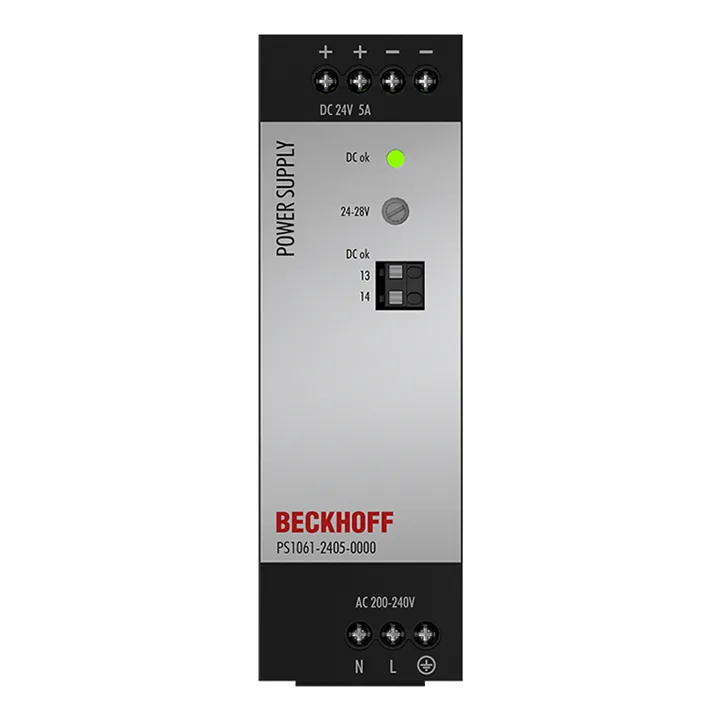 Beckhoff PS1061-2405-0000 Power supply PS1000; output: 24 V DC, 5 A; input: AC 200…240 V, 1-phase