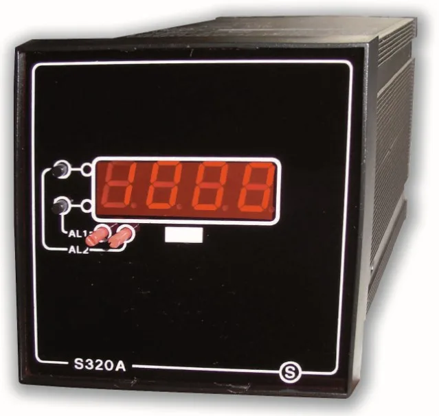 Seneca S320A 3 1/2 digit indicator with analog input and 2 relay alarms