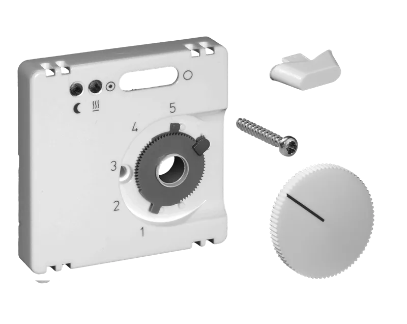 Alre JZ-005.101 Cover set for underfloor temperature controller FETR 101715, 55×55, pure white (RAL9010), matt