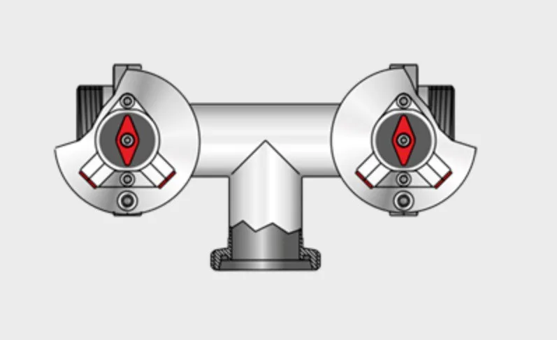 Kieselmann 4414 G-G-G Multi-way Butterfly Valve