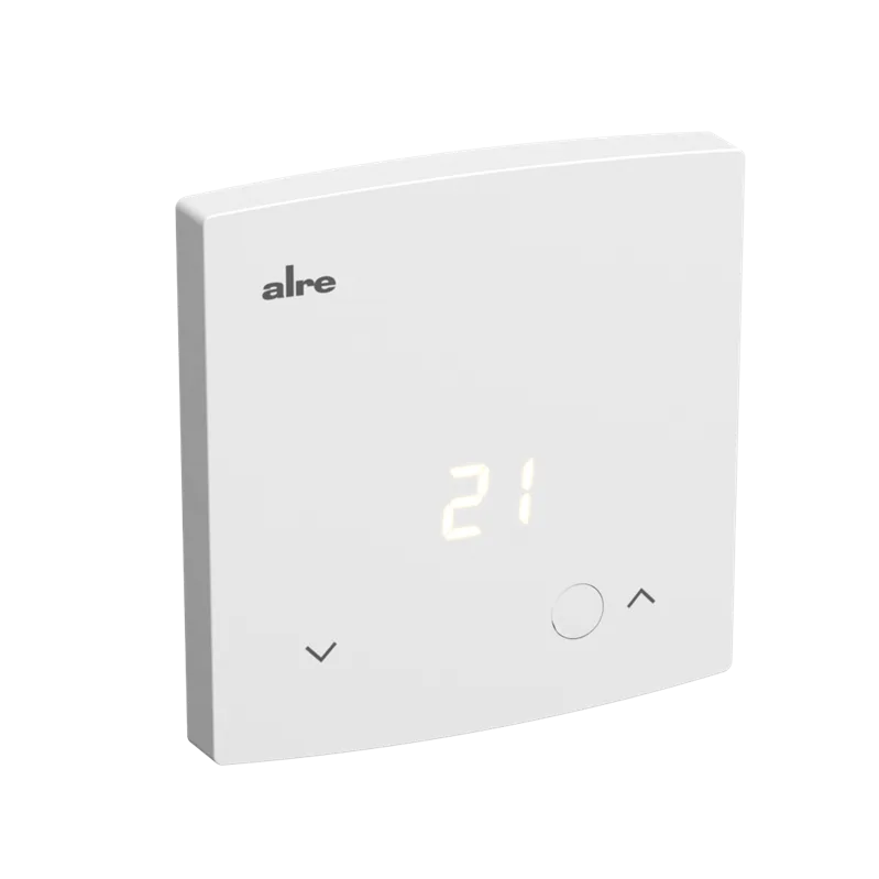 Alre HTRRBd-210.100 Room thermostat with temperature display, surface-mounted super-flat, 5…30°C, 230VAC, 3(05) A, make contact