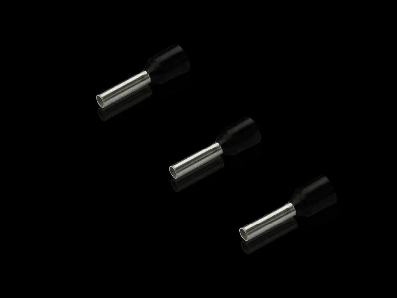 Rittal AS 4050.745 Kablo uç yüksükleri, kablo montajı için, 1,5 mm², AWG 16, siyah, dökme, 8mm (geniş şaft)