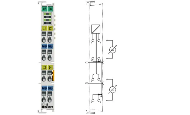 BECKHOFF EL3164 4-Channel Analog Input Terminal