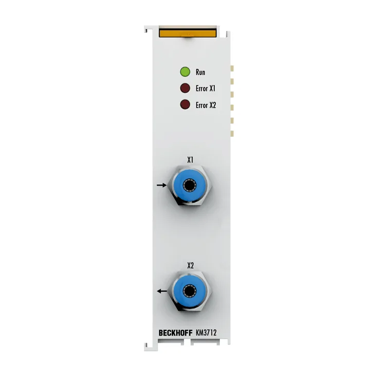 Beckhoff KM3712 Bus Terminal module, 2-channel analog input, relative pressure, ±1000 hPa (-1…+1 bar)