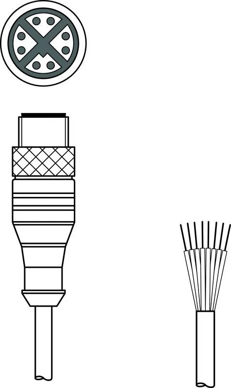 Leuze KS GB-M12-8A-P7-100 Bağlantı kablosu