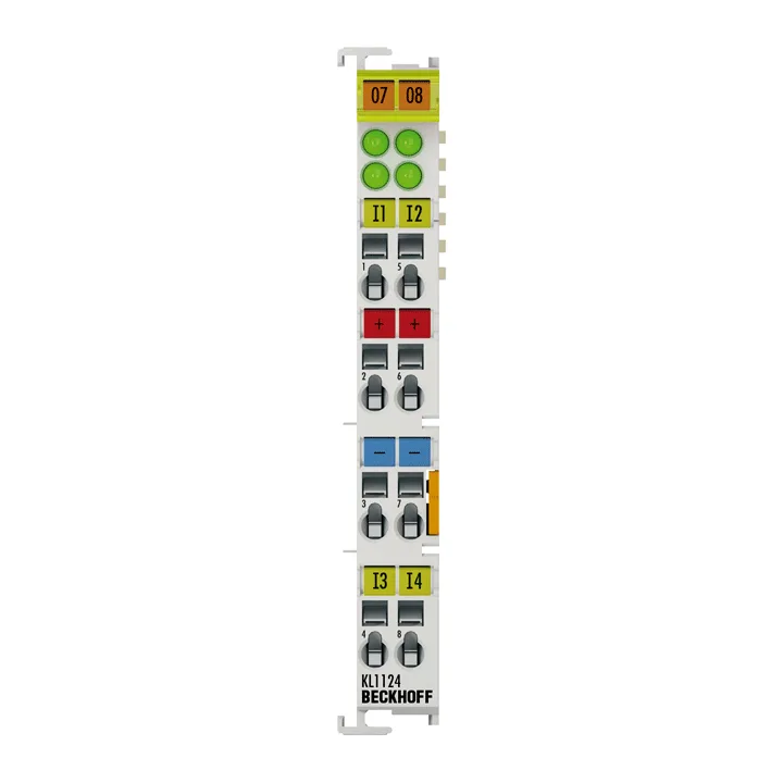 Beckhoff KL1124 Bus Terminal, 4-channel digital input, 5 V DC, 02 ms