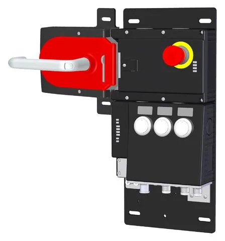 Euchner MGB-L1HB-EIA-L-128327 Locking set MGB-L1-EI (guard locking by spring force) with 3 pushbuttons, emergency stop