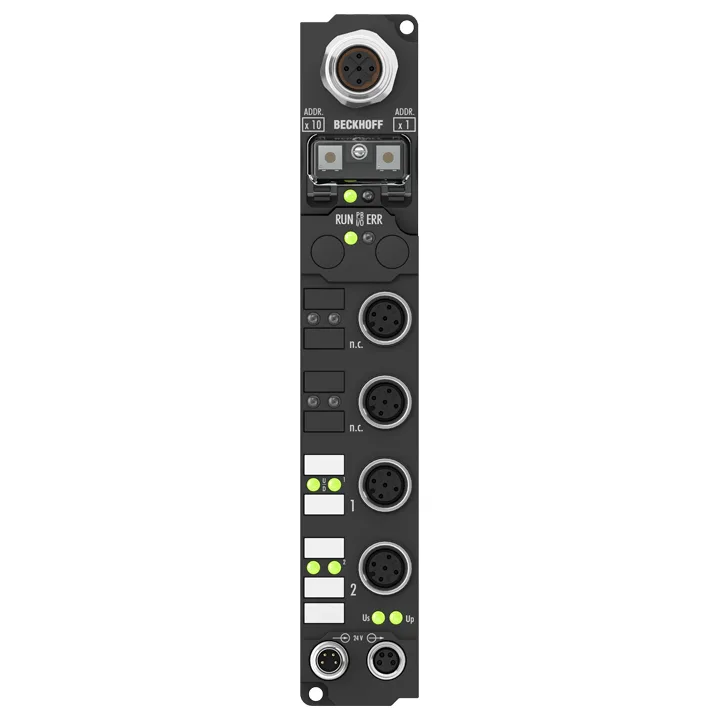 Beckhoff IP2512-Bxxx Fieldbus Box, 2-channel PWM output, 24 V DC, 25 A, M12