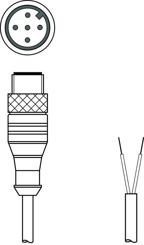 Leuze KS PB-M12-4A-P3-050 Bağlantı kablosu