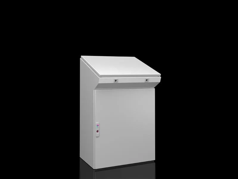 Rittal TP 6746.600 TP dikili tip kumanda masası, GxYxD1/D2: 600x975x400/500 mm, çelik sac