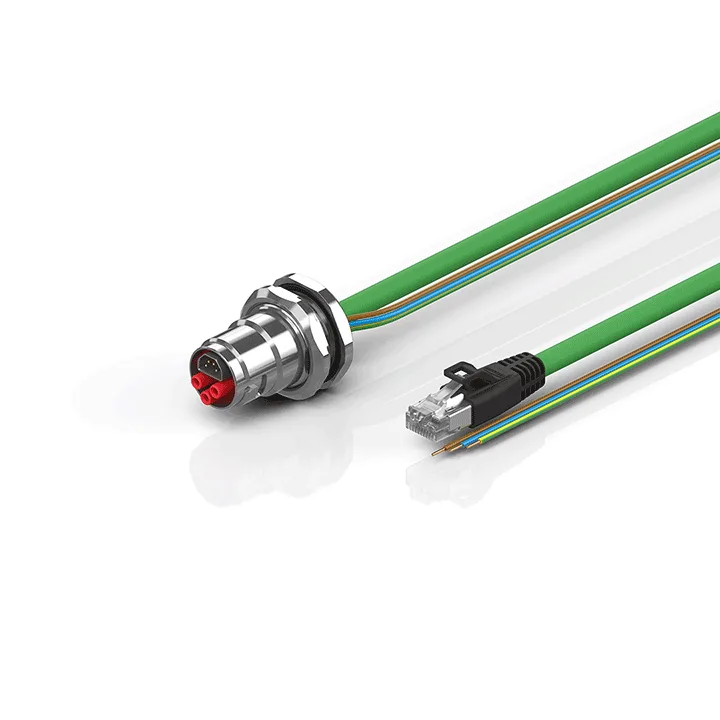 Beckhoff ZK7610-BM00-Axxx B17, ENP cable, PUR, 3 G 25 mm² + (1 x 4 x AWG22), drag chain suitable, key 2 (230 V AC)
