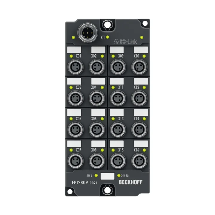 Beckhoff EPI2809-0021 IO-Link box, 16-channel digital output, 24 V DC, 05 A, M8