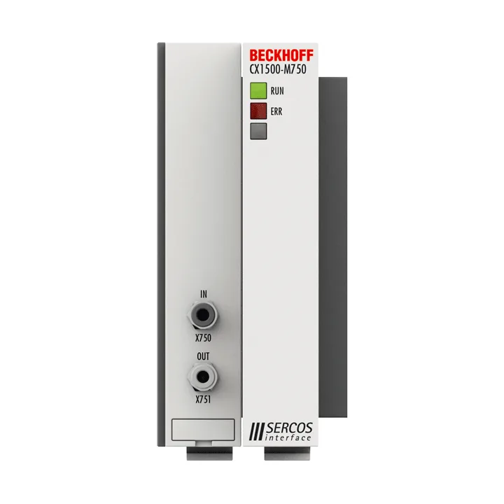 Beckhoff CX1500-M750 SERCOS II master fieldbus connection