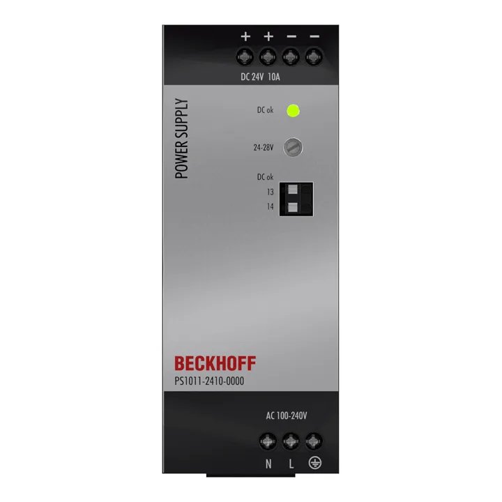 Beckhoff PS1011-2410-0000 Power supply PS1000; output: 24 V DC, 10 A; input: AC 100…240 V, 1-phase