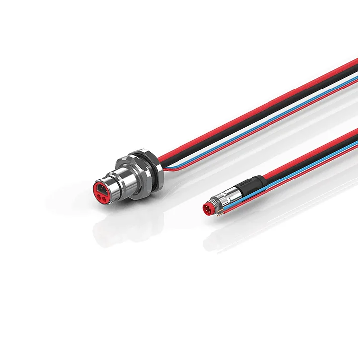 Beckhoff ZK7102-BH00-0xxx B12, ECP cable, PUR, 2 x 075 mm² + (1 x 4 x AWG22), drag chain suitable, key 1 (24 V DC)