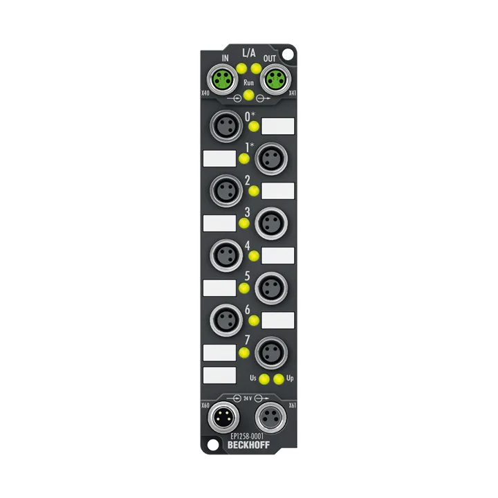 Beckhoff EP1258-0001 EtherCAT Box, 8-channel digital input, 24 V DC, 1 µs, M8, timestamp