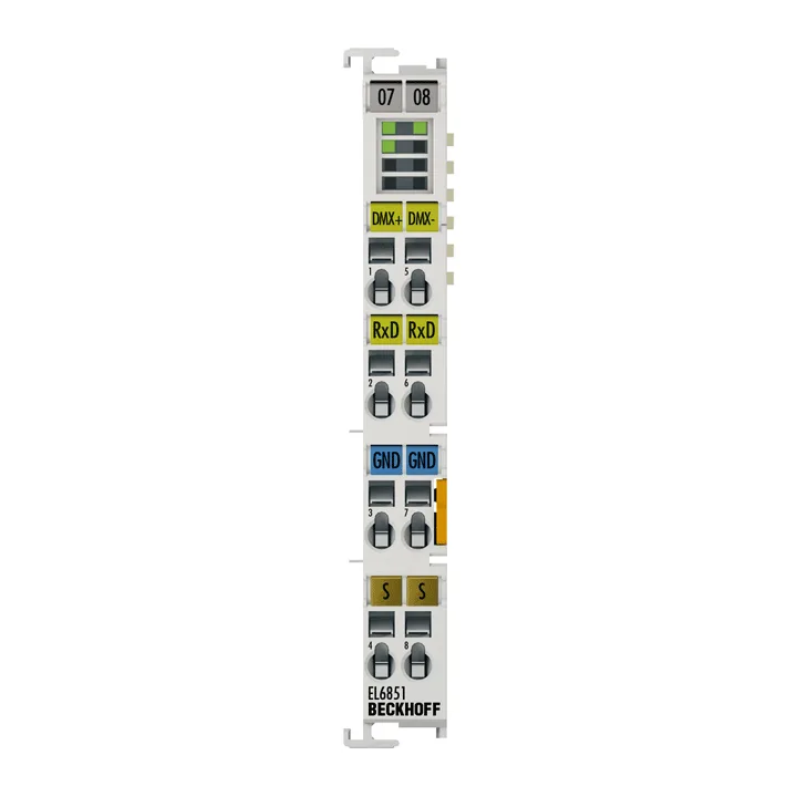 Beckhoff EL6851 EtherCAT Terminal, 1-channel communication interface, DMX, master