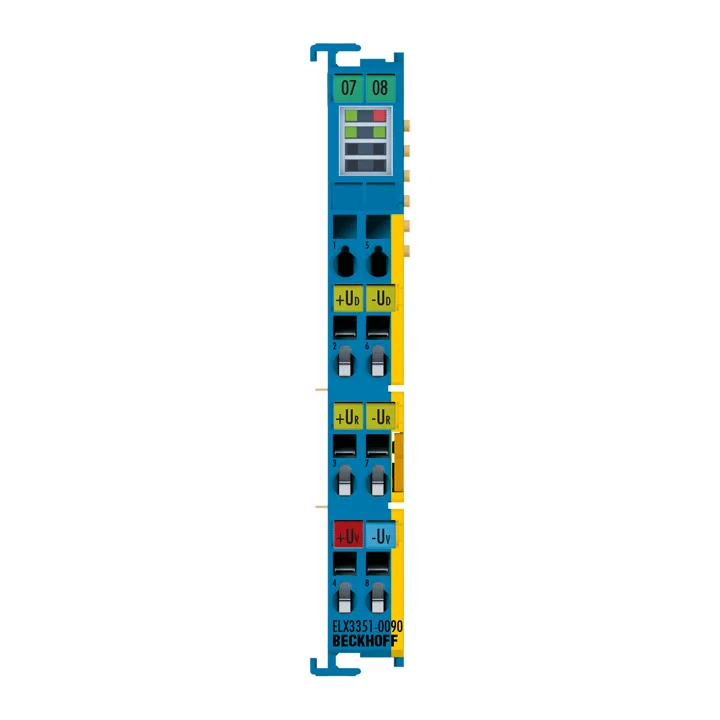 Beckhoff ELX3351-0090 EtherCAT Terminal, 1-channel analog input, measuring bridge, full bridge, 24 bit, Ex i, TwinSAFE SC