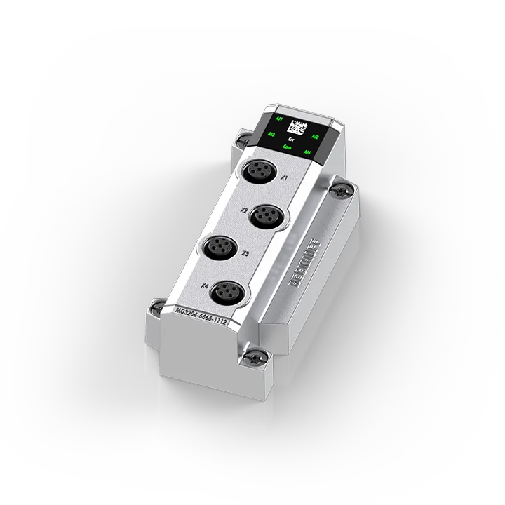Beckhoff MO3204-6666-1112 I/O module, 4-channel analog input, temperature, RTD/TC, 16 bit, 1 ksps, M12