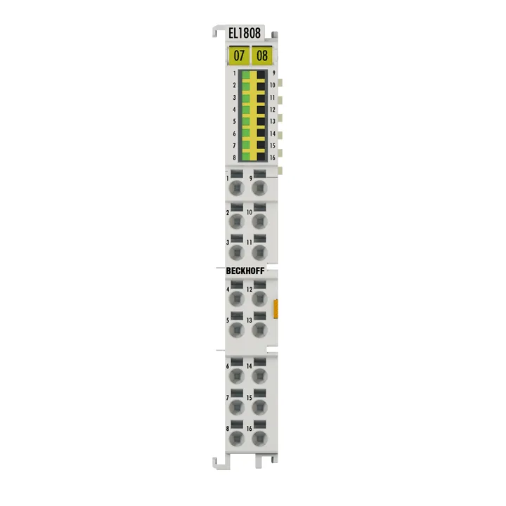 Beckhoff EL1808 EtherCAT Terminal, 8-channel digital input, 24 V DC, 3 ms, 2-wire connection