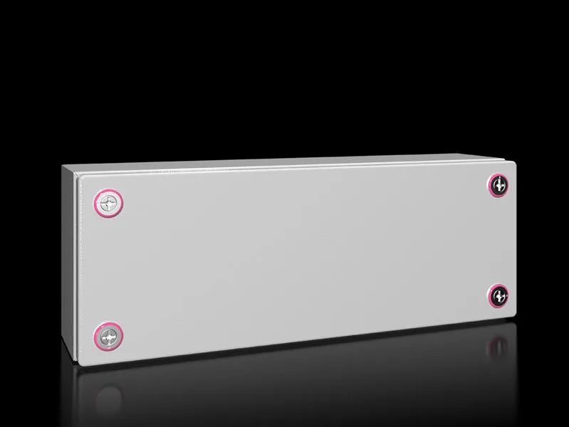Rittal KX 1589.000 KX terminal kutusu, GYD: 400x150x120 mm, çelik sac, montaj plakasız, kapaklı, kablo giriş plakasız