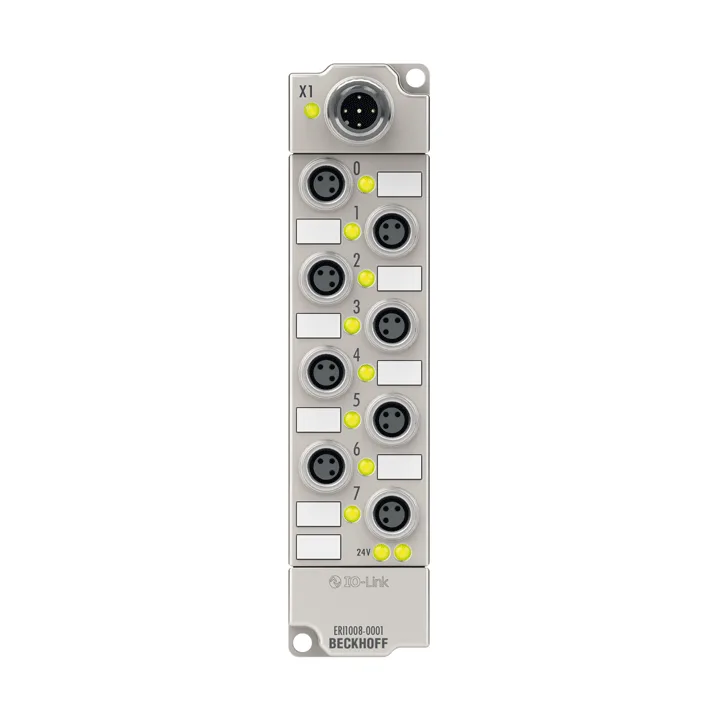 Beckhoff ERI1008-0001 IO-Link box, 8-channel digital input, 24 V DC, 3 ms, M8, zinc die-cast