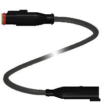 Pepperl+Fuchs DT2S-G-BK5M-PUR/0,75-DT2P-G Cordset Deutsch socket straight to Deutsch plug straight, 2-pin, PUR cable black