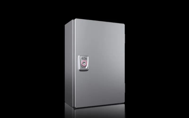 Rittal KX 1584.000 KX E-Box, GYD: 200x300x120 mm, paslanmaz çelik 14301, montaj plakalı, tek kapılı, mandallı kilitli