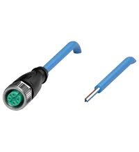 Pepperl+Fuchs V1-G-N4-3M-PVC Female cordset single-ended M12 straight A-coded, 4-pin, PVC cable blue, NAMUR
