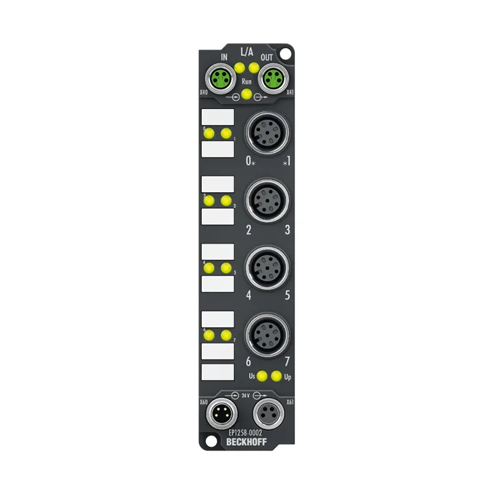 Beckhoff EP1258-0002 EtherCAT Box, 8-channel digital input, 24 V DC, 10 µs, M12, timestamp