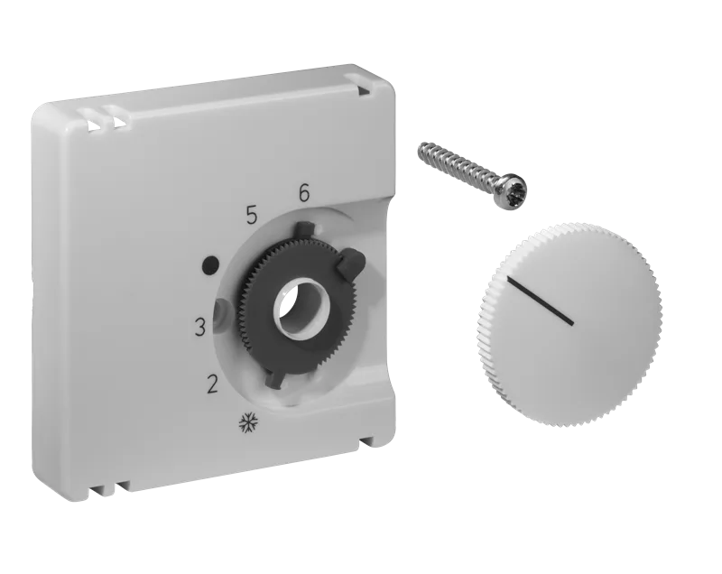 Alre JZ-001.021 Cover set for room thermostat RTBSU / FTR, 50×50, traffic/studio white (RAL9016), matt