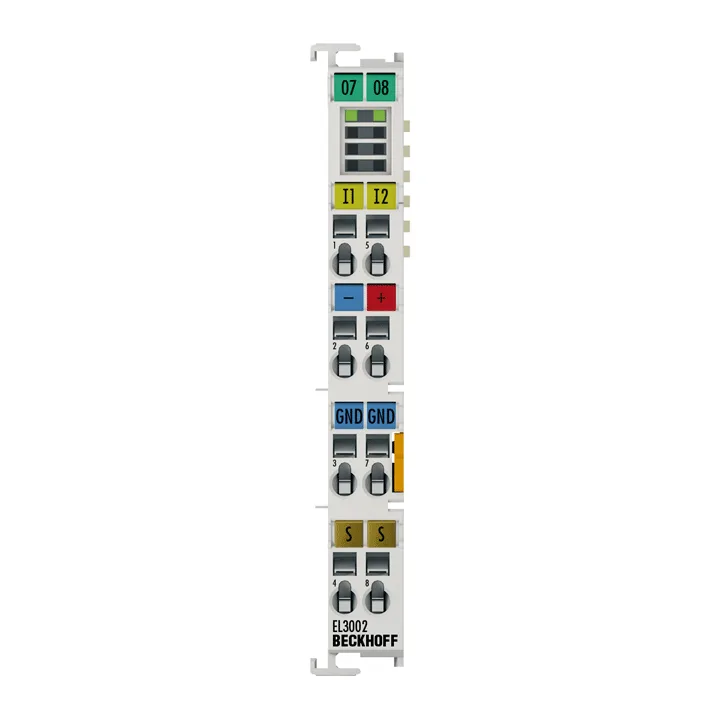 Beckhoff EL3002 EtherCAT Terminal, 2-channel analog input, voltage, ±10 V, 12 bit, single-ended