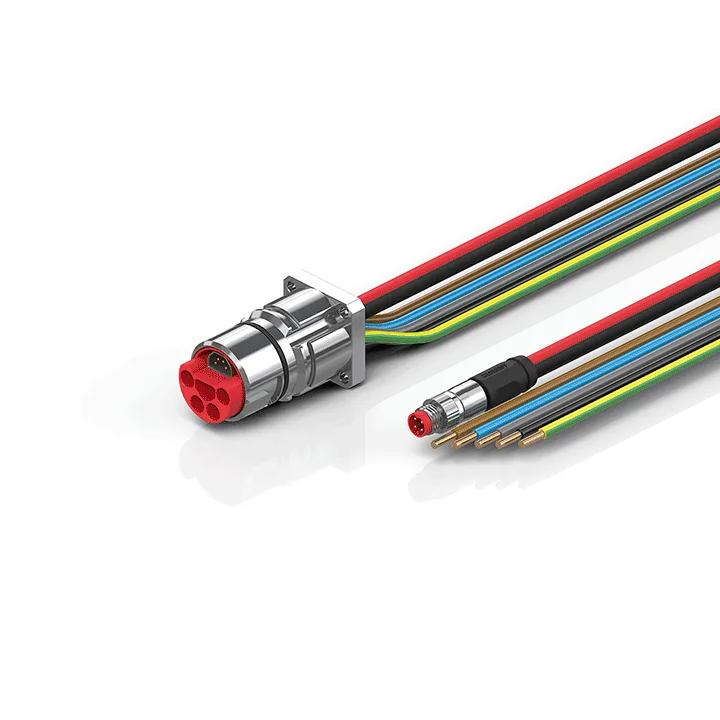 Beckhoff ZK7714-BX00-0xxx B23, ECP cable, PUR, 5 G 40 mm² + (1 x 4 x AWG22), drag chain suitable, key 2 (400 V AC)