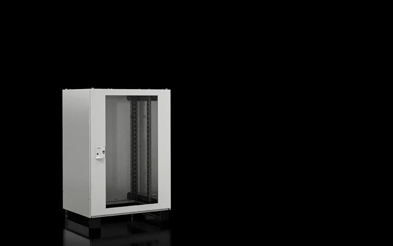 Rittal TX 7888.808 TX CableNet, cam kapılı, tavan plakalı, yan paneller, 19" profil rayları, ön montajlı, GYD: 800x1200x800 mm, RAL 7035