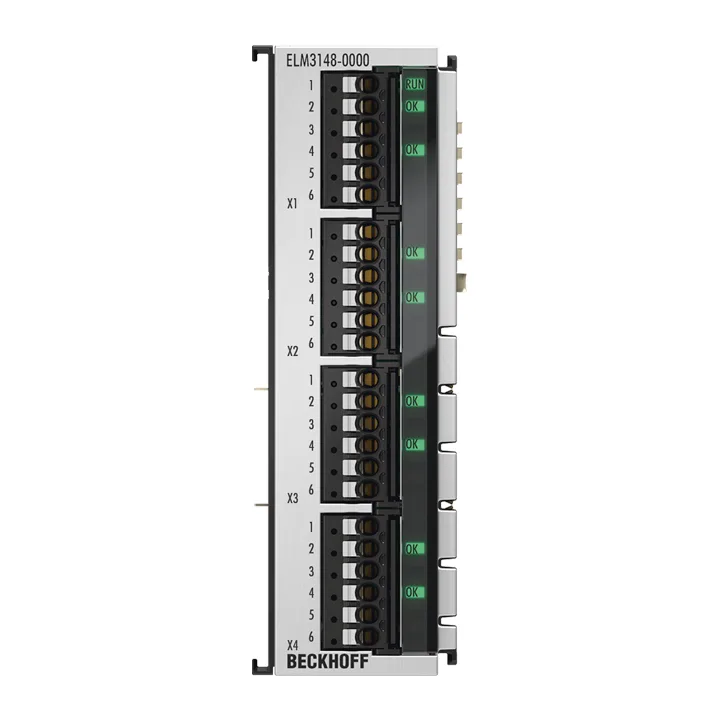 Beckhoff ELM3148-0000 EtherCAT Terminal, 8-channel analog input, multi-function, ±10…±125 V, ±20 mA, 24 bit, 1 ksps