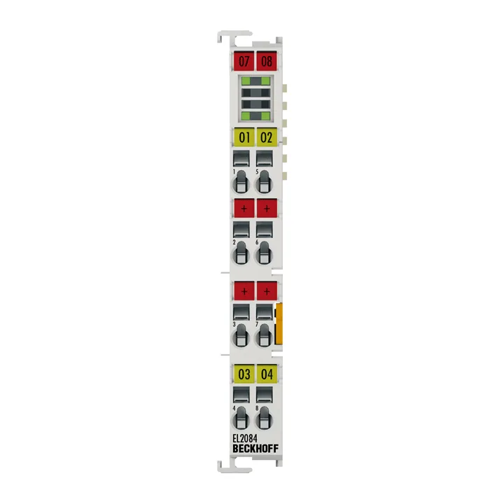 Beckhoff EL2084 EtherCAT Terminal, 4-channel digital output, 24 V DC, 05 A, ground switching