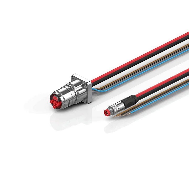 Beckhoff ZK7224-BQ00-0xxx B17, ECP cable, PUR, 4 x 15 mm² + (1 x 4 x AWG22), drag chain suitable, key 1 (2 x 24 V DC)
