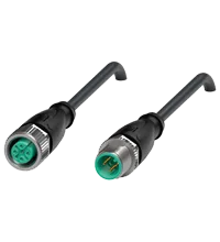 Pepperl+Fuchs V11-G-BK2M-PVC-U-V11-G Cordset M12 socket straight to M12 plug straight A-coded, 3-pin, PVC cable black, UL approved