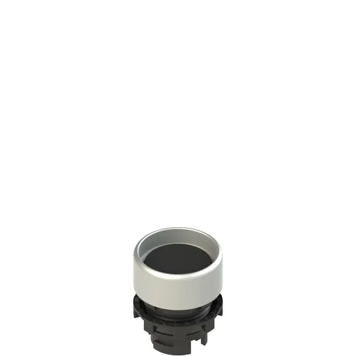 Pizzato E2 1PU2P1290 Spring-return black booted pushbutton