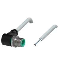 Pepperl+Fuchs V15S-W-2M-PUR Male cordset single-ended M12 angled A-coded, 5-pin, PUR cable grey