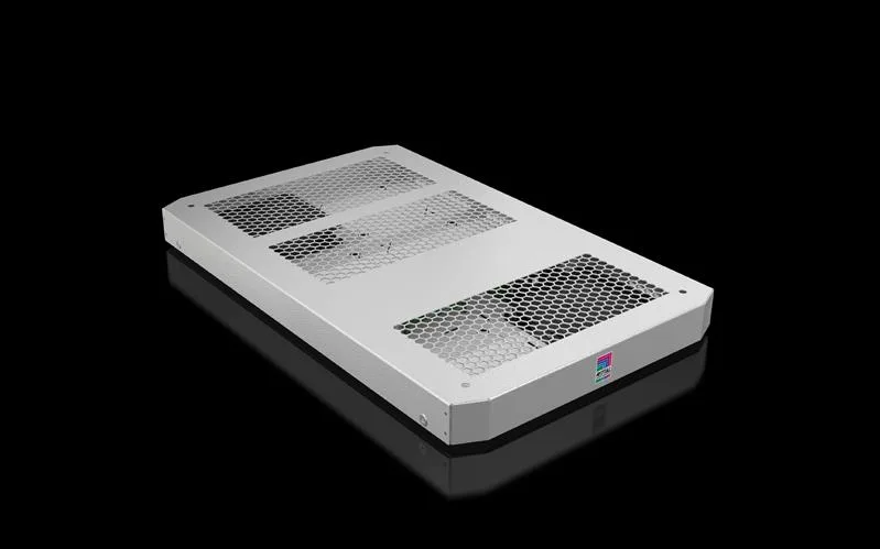 Rittal SK 5503.020 SK Fan module 100-240 V, 50-60 Hz, speed-controlled, (2 fans, max 6 fans) 280 m³/h, for VX IT, WxHxD: 550x42x340 mm, RAL 7035