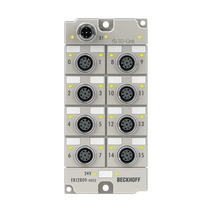 Beckhoff ERI2809-0022 IO-Link box, 16-channel digital output, 24 V DC, 05 A, M12, zinc die-cast