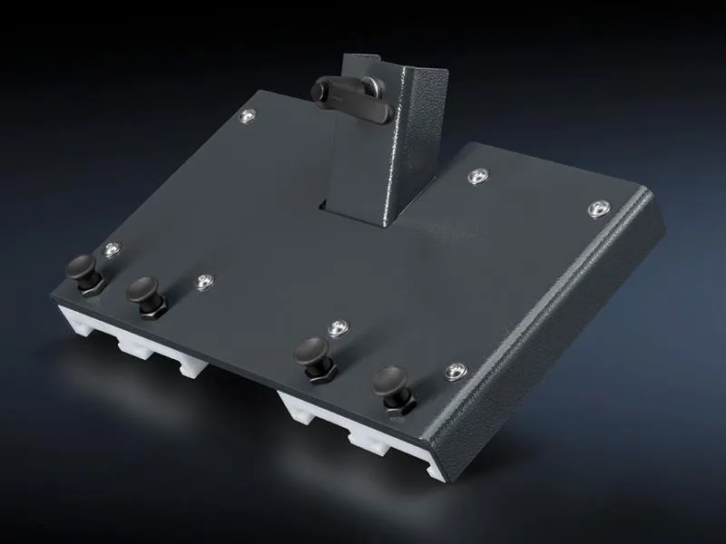 Rittal AS 4051.111 Magazine support for accepting 4 wire rail magazines with preassembled wires